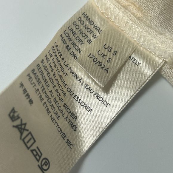Pilcro Anthropologie Blouse Shirt Cotton Cream Textured Dot Size S NWT - Picture 8 of 14